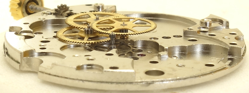 side view of the gear train AS 1880: side view of the gear train