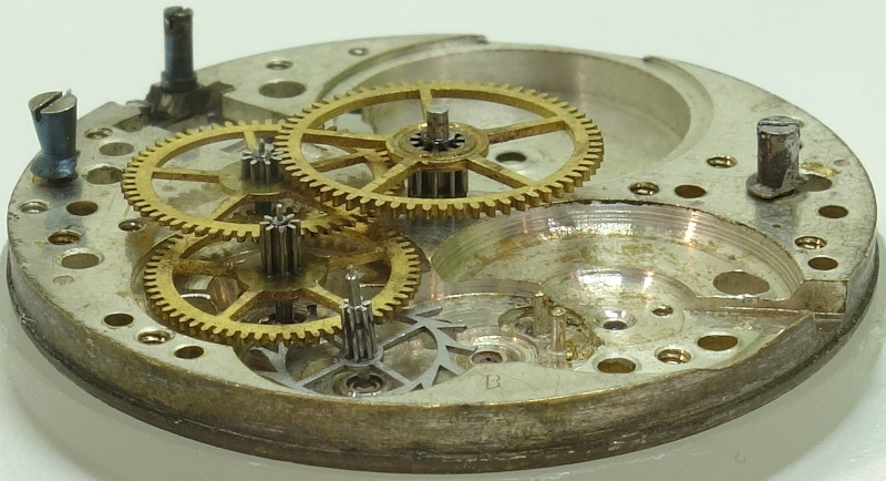 side view of the gear train AS 340: side view of the gear train