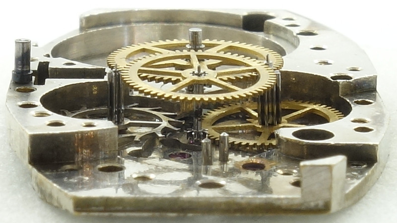 side view of the gear train AS 962: side view of the gear train