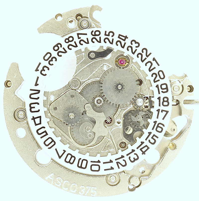 calendar mechanism Asco 375: calendar mechanism
