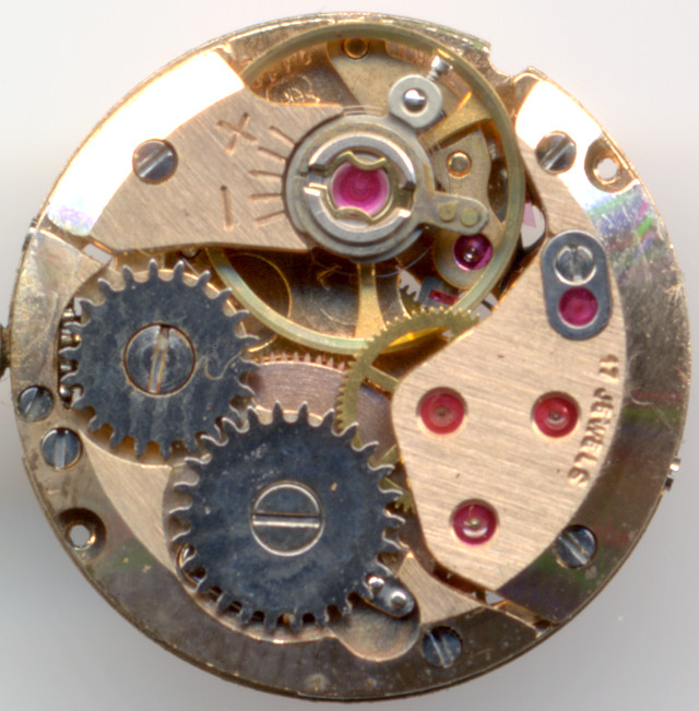 17j version in red gold ETA 2412 / Dugena 1201: 17j version in red gold