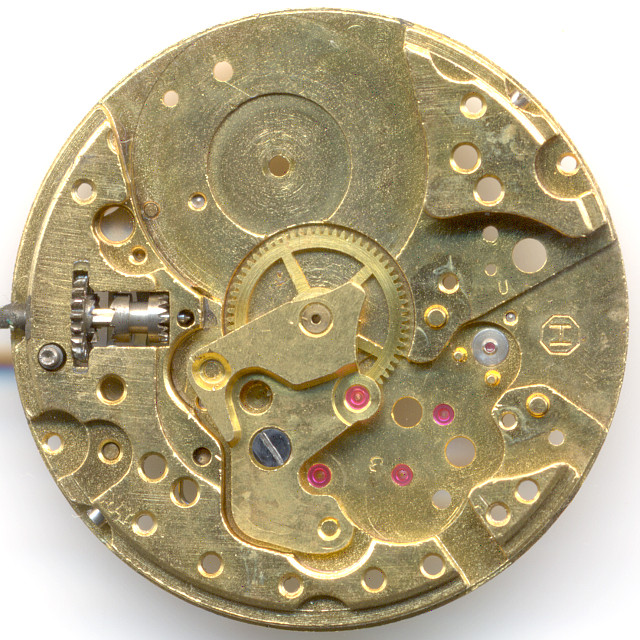 base plate with center minute wheel Helvetia 830: base plate with center minute wheel