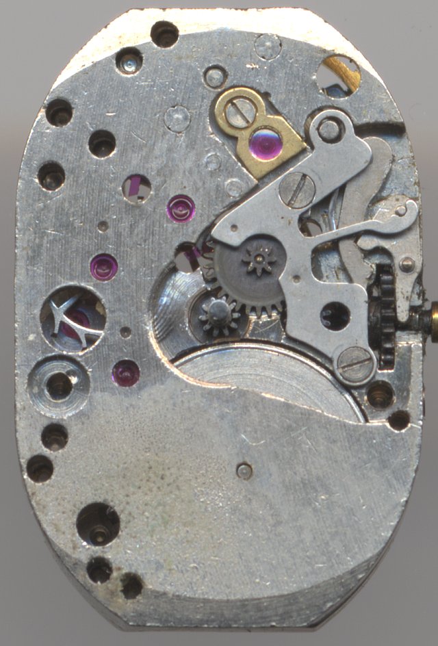 dial side, old version without shock protection Parrenin 25: dial side, old version without shock protection