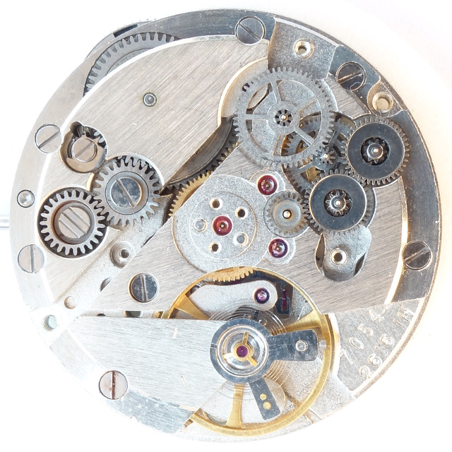 gear train of the selfwinding mechanism Poljot 2616.1H: gear train of the selfwinding mechanism
