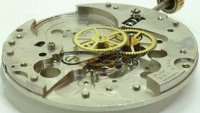 side view of the gear train PUW 361: side view of the gear train