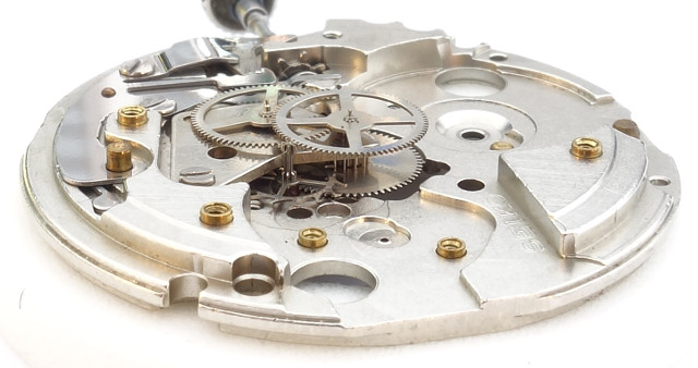 side view of the gear train Seiko 7S26A: side view of the gear train