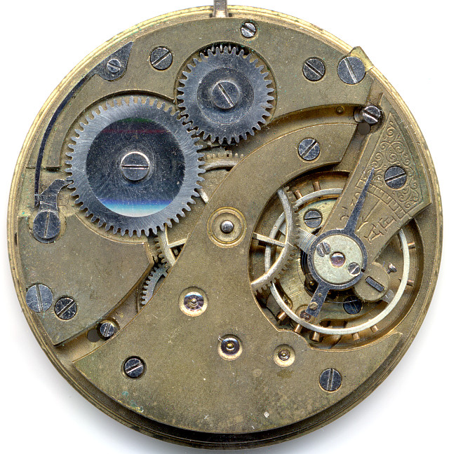 Unknown pocket watch movement Unknown pocket watch movement |